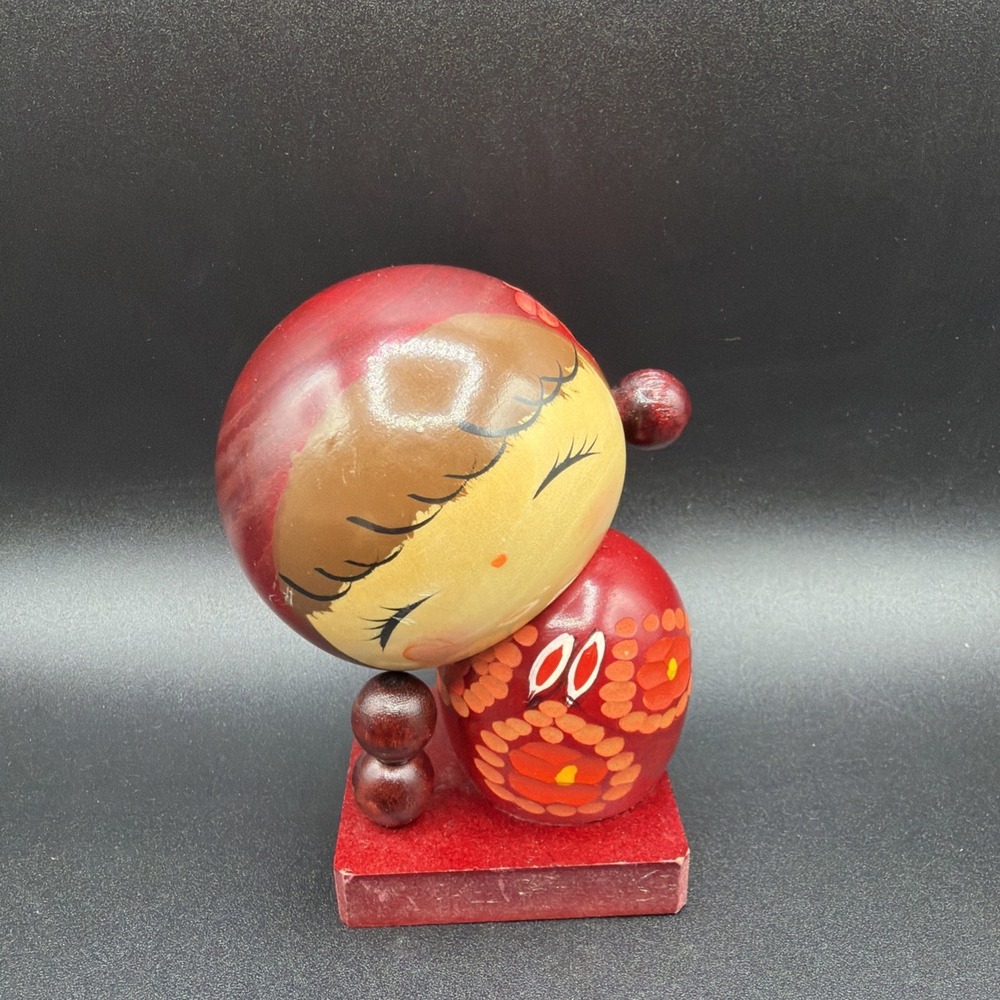 Vintage Japanese creative SOSAKU kokeshi 10cm 4" Chie Tamura Village Child